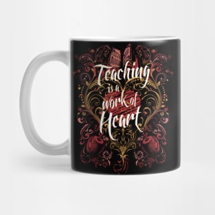 Work of Heart (Gold & Red) Mug